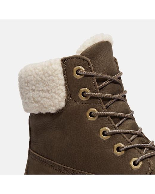 Timberland Brown Stone Street Platform Warm-Lined Waterproof Boot For