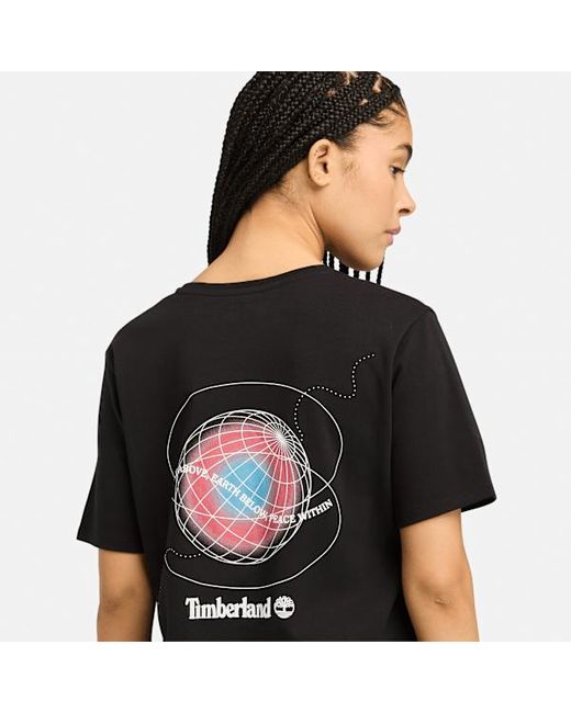 Timberland Timberfresh Back Graphic T-shirt For Women In Black, Woman, Black, Size: L