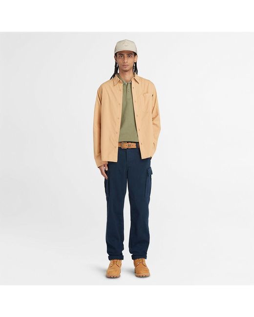 Timberland Blue Twill Cargo Trousers for men