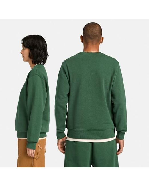 Timberland Green Silicon Badge Crewneck Sweatshirt For