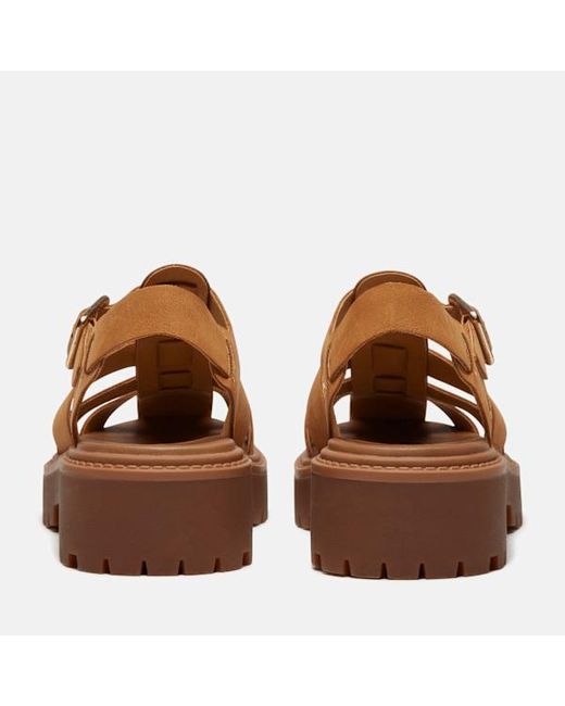 Timberland Brown Stone Street Fisherman Platform Sandal For