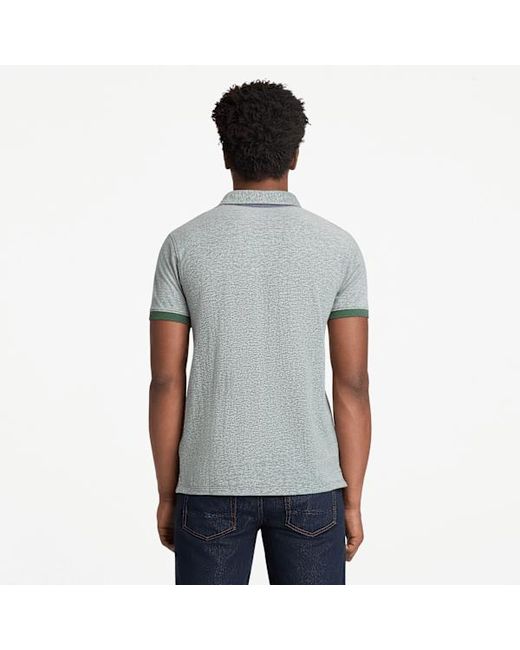Timberland Gray Baboosic Brook Oxford Short-Sleeve Polo For for men