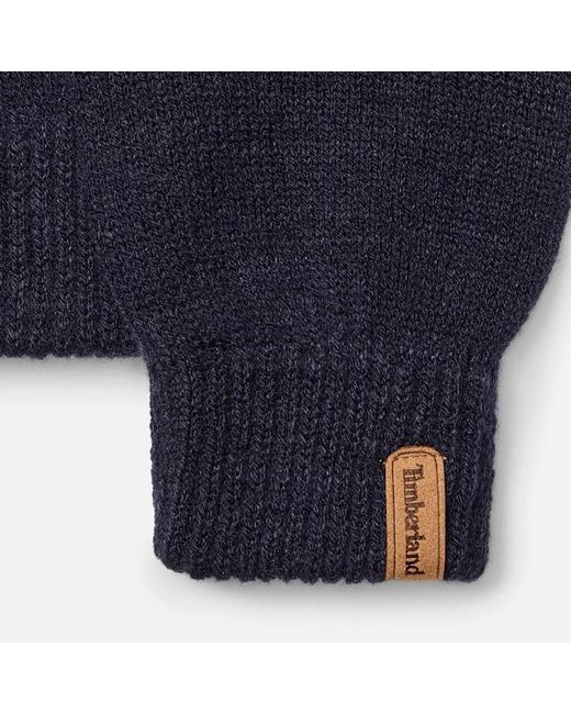 Timberland Rib Knit Glove In Dark Blue, Blue for men