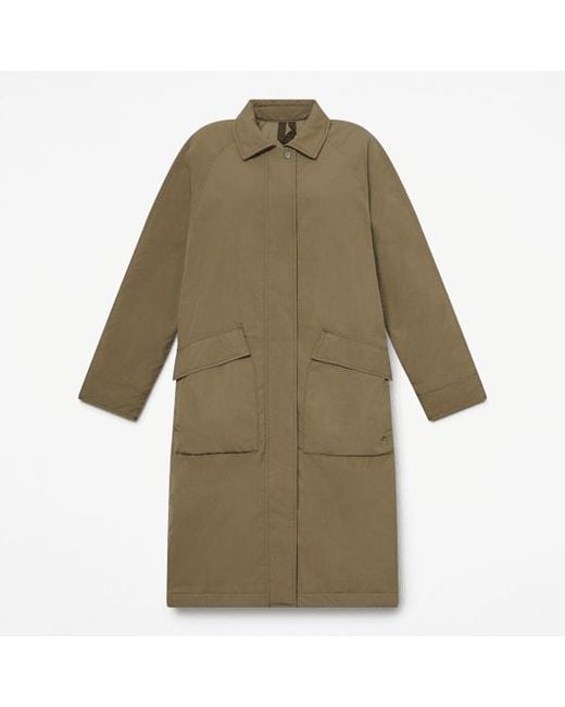 Timberland Green Water Repellent Insulated Long Coat For