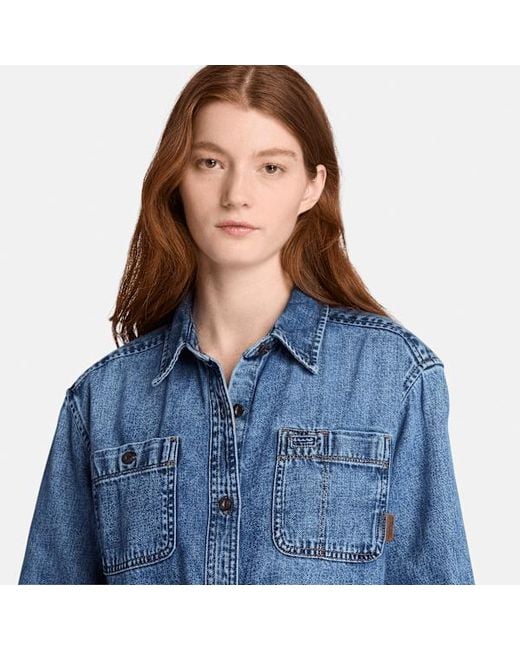 Timberland Blue Denim Long-Sleeve Shirt For