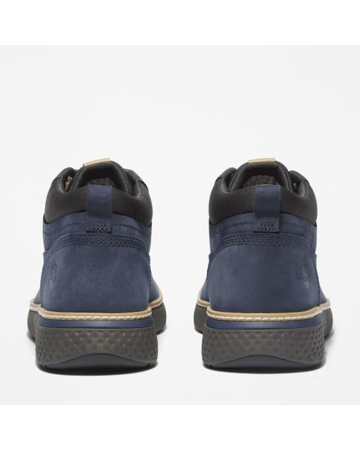 Timberland Blue Cross Mark Leather Chukka For Men In Navy, Man, Navy, Size: 7 for men