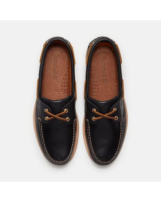 Timberland Black Crafted Boat Shoe For for men