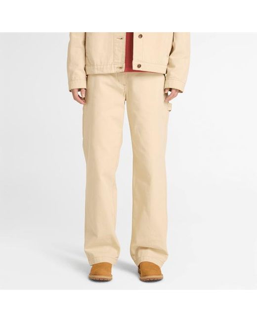 Timberland Natural Canvas Straight Trouser For