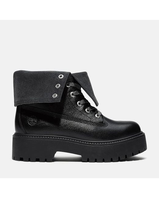 Timberland Black Stone Street Platform Mid Boot For