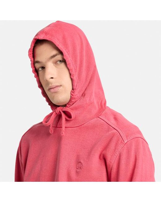 Timberland Pink Merrymack River Garment Dyed Hoodie For for men