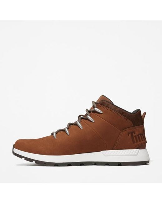 Timberland Brown Sprint Trekker Mid Trainer For for men