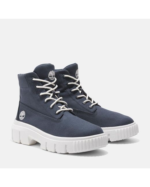 Timberland Blue Greyfield Mid Lace-up Boot