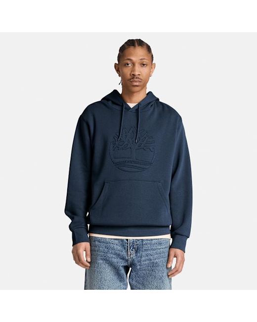 Timberland Blue Wareham Tree Logo Patch Hoodie For for men