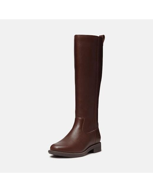 Timberland Brown Verona Square Tall Side Zip Boot For