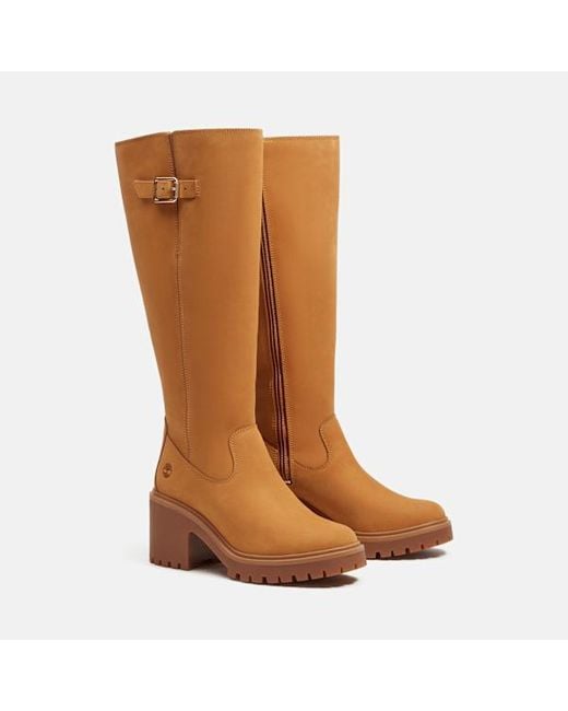 Timberland Brown Stone Heights Tall Side Zip Boot For
