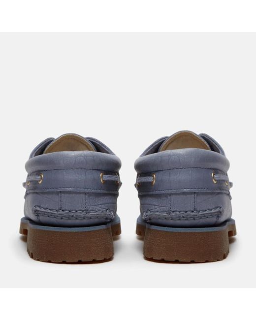 Timberland Blue All Gender Authentic 3-Eye Lug Handsewn Boat Shoe