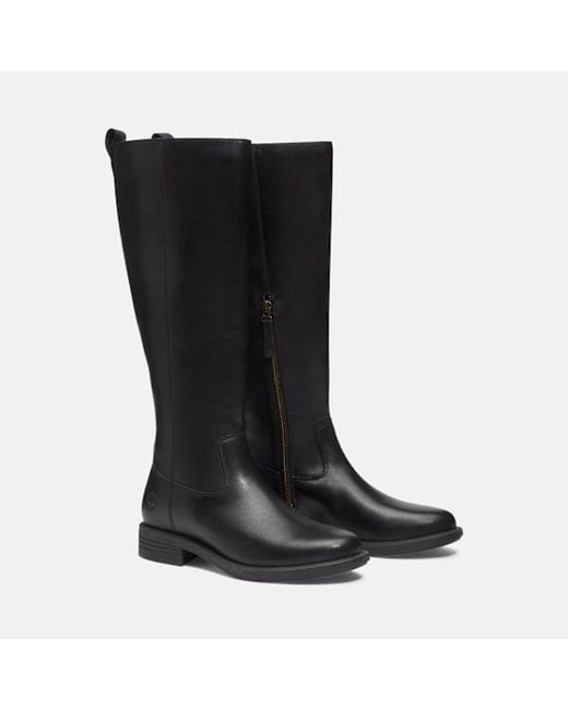 Timberland Black Verona Square Tall Side Zip Boot For
