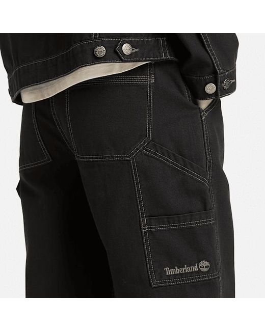 Timberland Black Canvas Straight Trouser For
