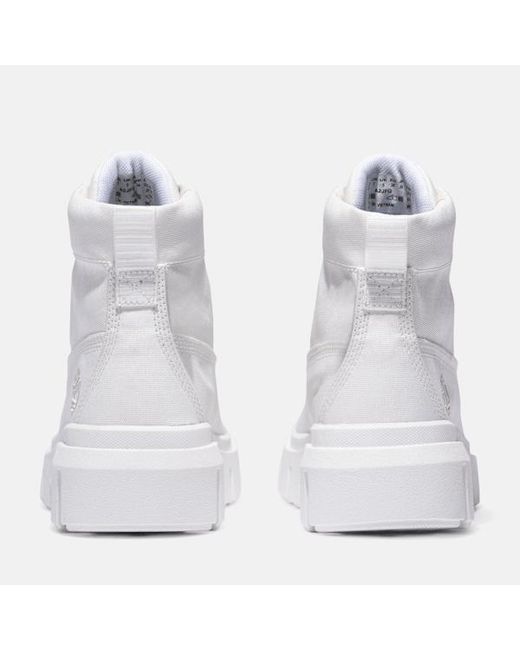 Timberland White Greyfield Canvas Boot