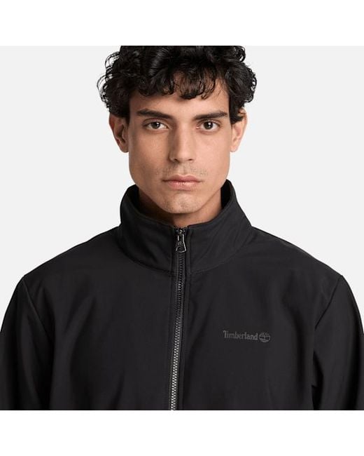 Timberland Black Windproof Full-Zip Softshell Jacket For for men