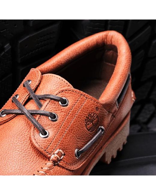 Timberland Brown Road Trip 3-Eye Lug Handsewn Boat Shoe For for men