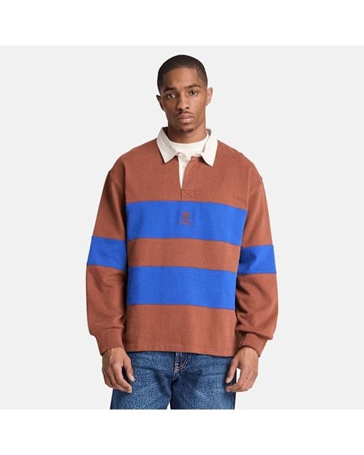 Timberland Blue Rugby Polo Sweatshirt For for men