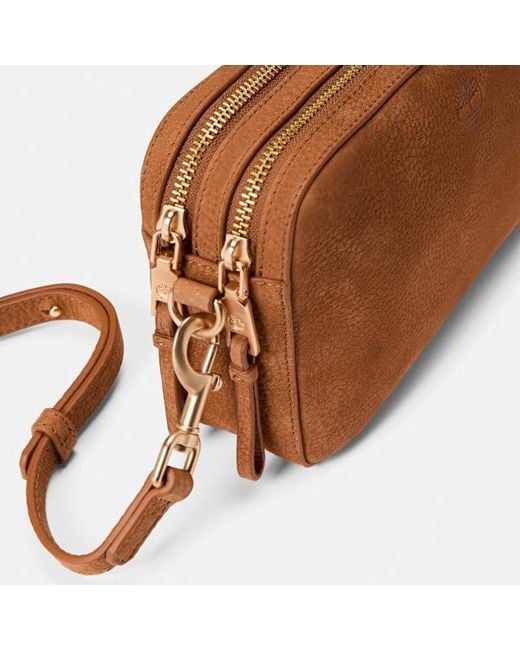 Timberland Soft Leather Camera Bag In Brown, Woman, Brown