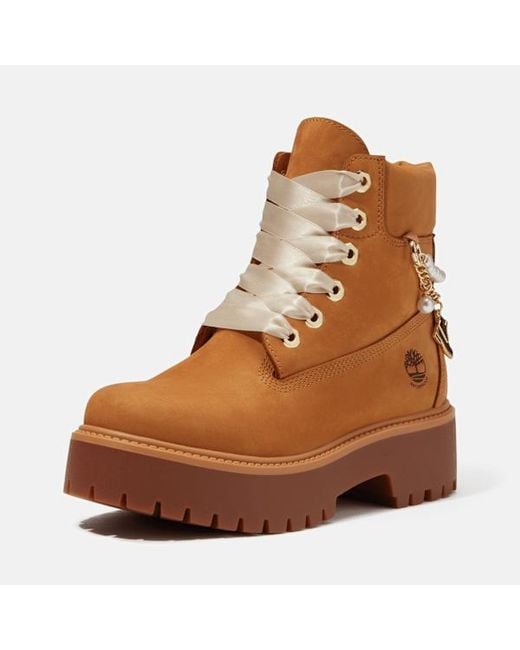 Timberland Brown Stone Street Platform 6-Inch Waterproof Boot For
