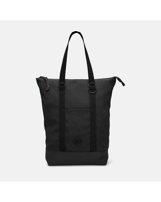 Timberland Black Canvas And Leather Tote Backpack