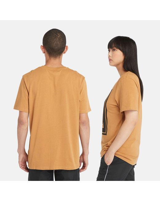 Timberland Orange Stack Logo T-shirt
