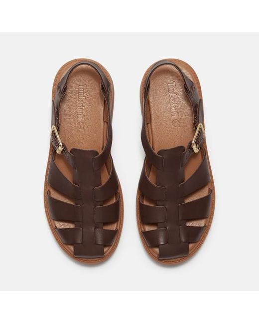 Timberland Brown Stone Street Fisherman Platform Sandal For