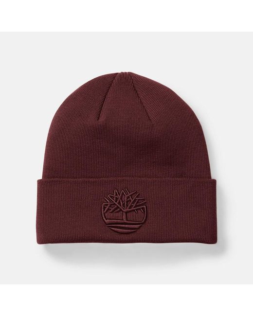 red timberland beanie