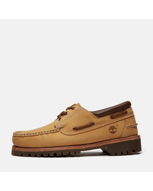 Timberland Brown Authentic 3-Eye Boat Shoe For for men