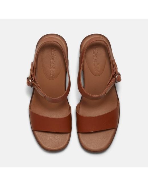 Timberland Brown Bellevaux Backstrap Sandal For