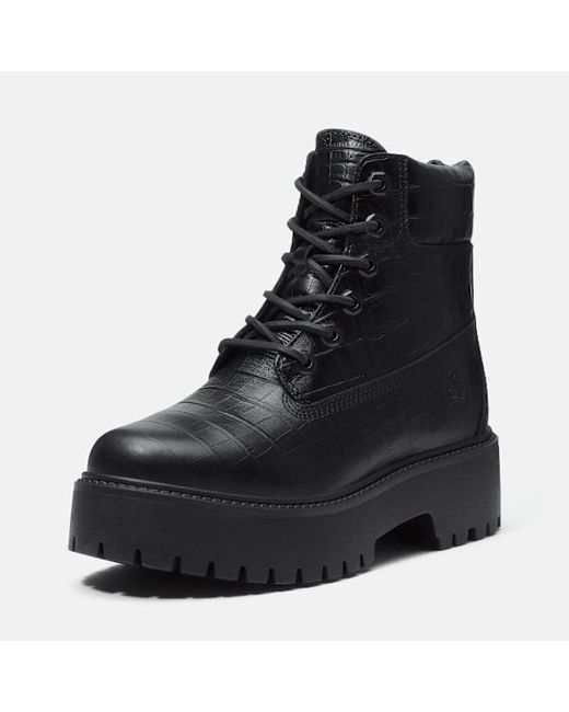 Timberland Black Stone Street Platform 6-Inch Boot For