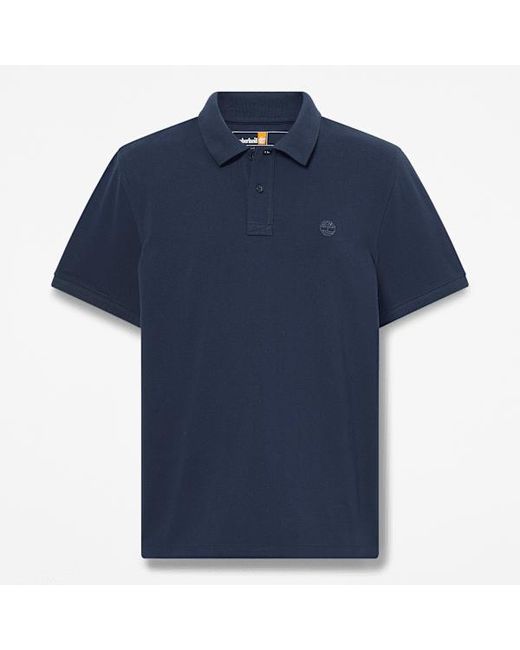 Timberland Blue Millers River Short-Sleeve Pique Polo Shirt For for men