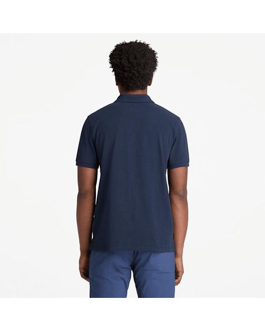 Timberland Blue Millers River Short-Sleeve Pique Polo Shirt For for men