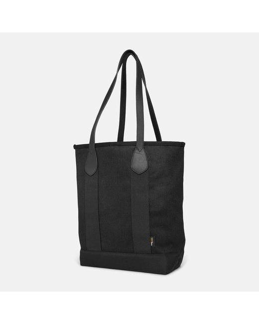 Timberland Black Canvas And Leather Tote
