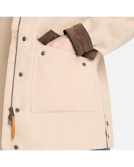 Timberland Natural Wenham Waterproof Barn Coat For Women In Beige, Woman, Beige, Size: L