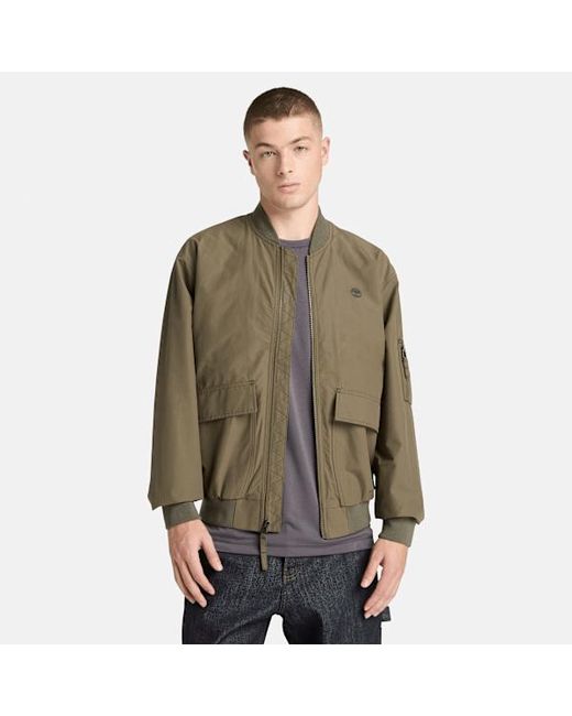 Timberland Green Durable Water Repellent Utility Bomber For for men