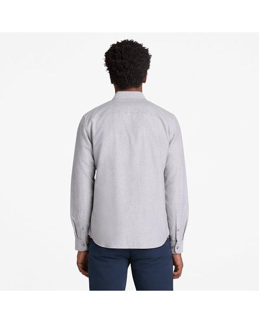 Timberland Gray Oxford Shirt For for men