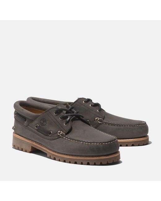 Timberland Brown 3-eye Lug Handsewn Boat Shoe for men