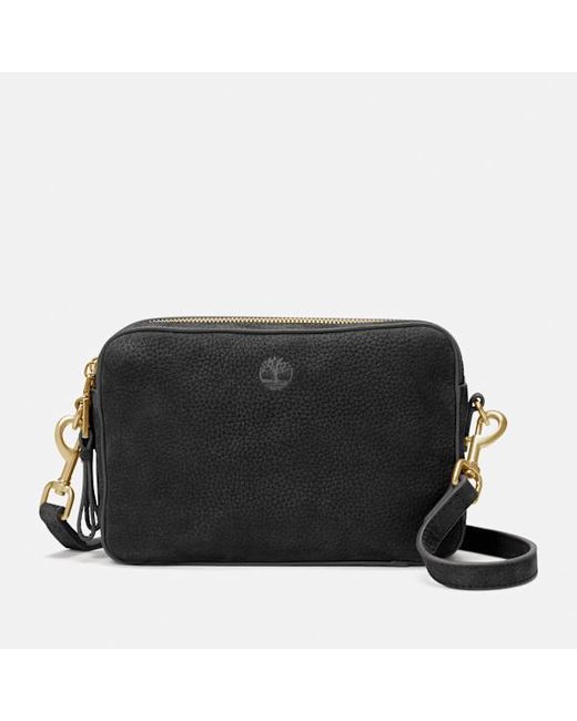 Timberland Black Soft Leather Camera Bag For