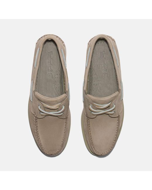Timberland Gray Classic Leather Boat Shoe for men