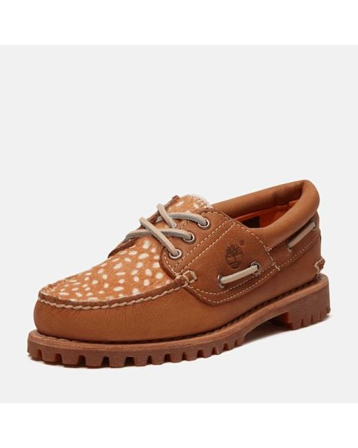 Timberland Brown Authentic 3-Eye Boat Shoe For