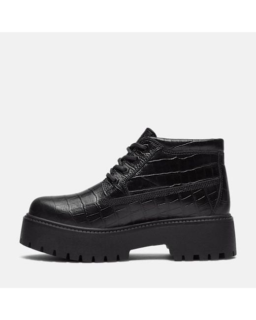 Timberland Black Stone Street Platform Mid Boot For
