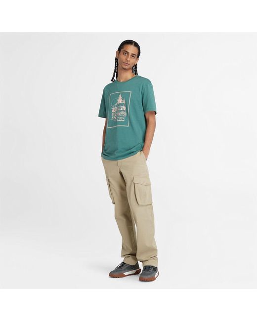 Timberland Green Campervan Graphic T-shirt for men