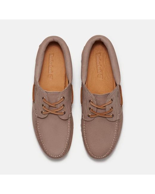 Timberland Brown All Gender Lake House 3-Eye Lug Boat Shoe for men