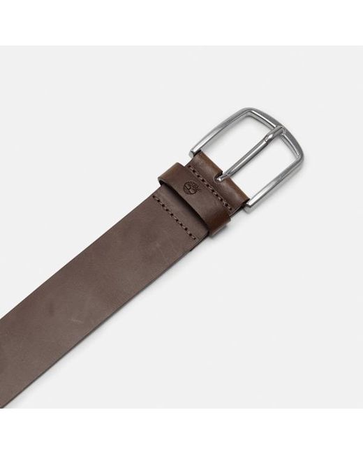Timberland Bluff Point Leather Belt In Brown, Man, Brown, Size: L for men