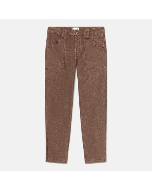 Timberland Brown Goffstown Washed Canvas Fatigue Trouser For for men